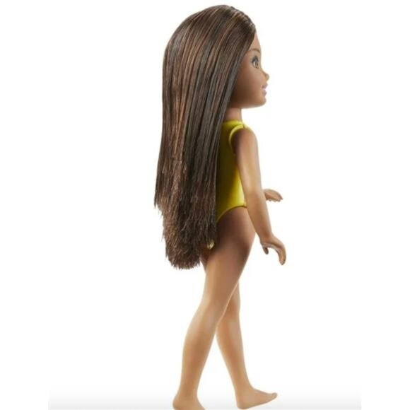 Barbie Doll Club Chelsea Brunette with Swim Suit Beach Mattel Gift for Girls - Picture 3 of 5